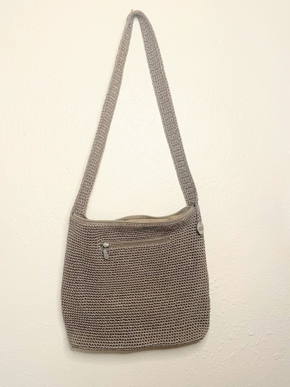 The Sak Crochet Shoulder Bag Beige Boho Minimal Coastal Everyday